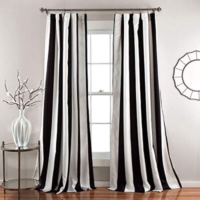 Lush Decor Wilbur C32978P15-000 sada okenních závěsů, 213,4 cm, L-pár, černá Lush Decor Wilbur C32978P15-000 sada okenních závěsů, 213,4 cm, L-pár, černá