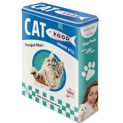 ART Retro dóza na zásoby XL, 4 l, Cat Food Úložný box na suché krmivo, vintage design, nápad na dárek pro majitele koček ART Retro dóza na zásoby XL, 4 l, Cat Food Úložný box na suché krmivo, vintage design, nápad na dárek pro majitele koček
