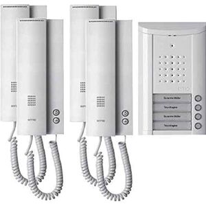 Schneider Electric Ritto dveřní telefon, Entravox, kompletní sada pro rodinný dům 4, intercom s osvětlením a zvonkovými tlačítky, bílá, číslo výrobku 1841470 Schneider Electric Ritto dveřní telefon, Entravox, kompletní sada pro rodinný dům 4, intercom s osvětlením a zvonkovými tlačítky, bílá, číslo výrobku 1841470