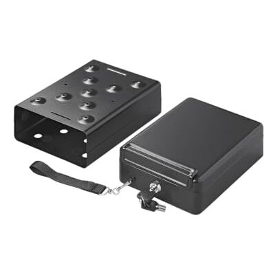ProPlus Ocelový trezor 225 x 165 x 85 mm – pro domov, auto a obytný vůz – kolejnice/držák vč. 2 klíčů – vícebarevný ProPlus Ocelový trezor 225 x 165 x 85 mm – pro domov, auto a obytný vůz – kolejnice/držák vč. 2 klíčů – vícebarevný