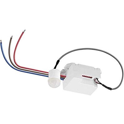 Goobay 96006 Mini infračervený detektor pohybu uvnitř – malá konstrukce pro téměř neviditelnou montáž pod omítku (UP) – rozsah detekce 360° – dosah 6 m – bílá, černá Goobay 96006 Mini infračervený detektor pohybu uvnitř – malá konstrukce pro téměř neviditelnou montáž pod omítku (UP) – rozsah detekce 360° – dosah 6 m – bílá, černá