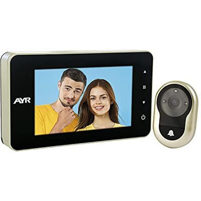 AYR 758-A Digitální hledáček s 4,0palcovou obrazovkou. Pořizujte fotografie, když zazní alarm, barva nikl, matný AYR 758-A Digitální hledáček s 4,0palcovou obrazovkou. Pořizujte fotografie, když zazní alarm, barva nikl, matný