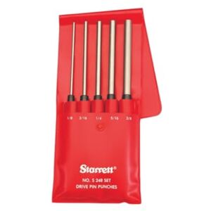 Starrett S248PC rozšířená sada děrovacích kolíků disku, průměr kolíku 1/8"-3/8", celková délka 8", délka kolíku 3-1/2", v červené vinylové tašce Starrett S248PC rozšířená sada děrovacích kolíků disku, průměr kolíku 1/8"-3/8", celková délka 8", délka kolíku 3-1/2", v červené vinylové tašce