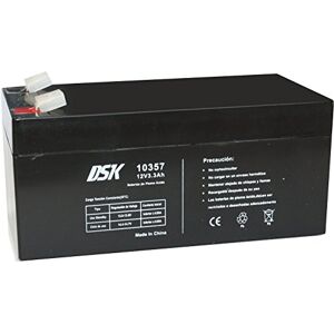 Dsk AGM-Batterie 12V 3.3Ah – Wartungsfrei, wiederaufladbar – Universaladapter F1/F2 – Für USV/UPS, Alarmanlagen, Kinderfahrzeuge Dsk AGM-Batterie 12V 3.3Ah – Wartungsfrei, wiederaufladbar – Universaladapter F1/F2 – Für USV/UPS, Alarmanlagen, Kinderfahrzeuge