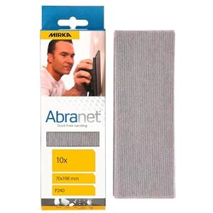 Mirka Abranet Síťové brusné proužky 70 x 198 mm suchý zip/zrno P240 / 10 ks/k broušení dřeva, špachtle, laku, plastu / AE150F1025 Mirka Abranet Síťové brusné proužky 70 x 198 mm suchý zip/zrno P240 / 10 ks/k broušení dřeva, špachtle, laku, plastu / AE150F1025