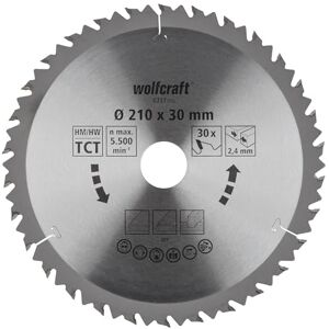 wolfcraft Ruční kotoučový pilový kotouč 210 mm – 30 zubů, otvor 30 mm, pro rychlé podélné a příčné řezy do dřeva a dřevotřískových desek, vysoká trvanlivost, 2,4 mm šířka řezu 6737000 wolfcraft Ruční kotoučový pilový kotouč 210 mm – 30 zubů, otvor 30 mm, pro rychlé podélné a příčné řezy do dřeva a dřevotřískových desek, vysoká trvanlivost, 2,4 mm šířka řezu 6737000