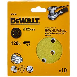 DeWalt Brusný kotouč 125 mm K120 8-L 10 kusů, DT3105-QZ DeWalt Brusný kotouč 125 mm K120 8-L 10 kusů, DT3105-QZ