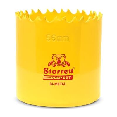 Starrett Dutá děrovaná pila – DCH056M vysoce výkonný bimetal s dodatečnými zuby Kobalt-HSS – pro kovy, dřevo, litinu, plasty ze skelných vláken – 56 mm. Několik hodnot atributů: Starrett Dutá děrovaná pila – DCH056M vysoce výkonný bimetal s dodatečnými zuby Kobalt-HSS – pro kovy, dřevo, litinu, plasty ze skelných vláken – 56 mm. Několik hodnot atributů: