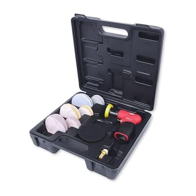 KS Tools Mini tlakový vzduch excentrická bruska sada 515.5110 63 dílů. I pneumatická bruska se suchým zipem brusný talíř I Excentrická bruska ve stabilním plastovém kufru KS Tools Mini tlakový vzduch excentrická bruska sada 515.5110 63 dílů. I pneumatická bruska se suchým zipem brusný talíř I Excentrická bruska ve stabilním plastovém kufru