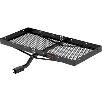 CURT 18110 121,9 x 50,8 cm große Gepäckträger für Anhängerkupplung, 136 kg Kapazität, 3,8 cm, 5,1 cm Adapterschaft, Schwarze Pulverbeschichtung CURT 18110 121,9 x 50,8 cm große Gepäckträger für Anhängerkupplung, 136 kg Kapazität, 3,8 cm, 5,1 cm Adapterschaft, Schwarze Pulverbeschichtung