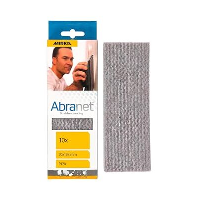 Mirka Abranet Síťové brusné proužky 70 x 198 mm suchý zip/zrno P120 / 10 ks/k broušení dřeva, špachtle, laku, plastu / AE150F1012 Mirka Abranet Síťové brusné proužky 70 x 198 mm suchý zip/zrno P120 / 10 ks/k broušení dřeva, špachtle, laku, plastu / AE150F1012