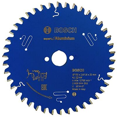 Bosch 1x EXPERT hliníkový pilový kotouč, 150 x 2,6/1,6 x 20 mm, Z42 pro hliník, Ø 150 mm, profesionální příslušenství ruční okružní pily, ponorná pila Bosch 1x EXPERT hliníkový pilový kotouč, 150 x 2,6/1,6 x 20 mm, Z42 pro hliník, Ø 150 mm, profesionální příslušenství ruční okružní pily, ponorná pila