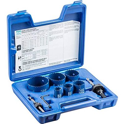 PFERD TOOLS HSS sada děrovacích pil, 6 děrovek vč. příslušenství pro elektrikáře International, 25900910 – pro ekonomické řezání kulatých průlomů PFERD TOOLS HSS sada děrovacích pil, 6 děrovek vč. příslušenství pro elektrikáře International, 25900910 – pro ekonomické řezání kulatých průlomů