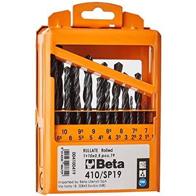 BETA 410/SP19 – sada spirálových vrtáků, válcová (výr. 410), v boxu BETA 410/SP19 – sada spirálových vrtáků, válcová (výr. 410), v boxu