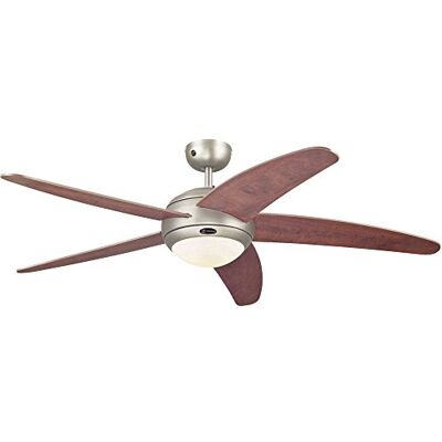 Westinghouse 132 cm stropní ventilátor Bendan 72564 s jedním svítidlem a pěti křídly, provedení v tmavém cínu se sklem z opálového mléka Westinghouse 132 cm stropní ventilátor Bendan 72564 s jedním svítidlem a pěti křídly, provedení v tmavém cínu se sklem z opálového mléka