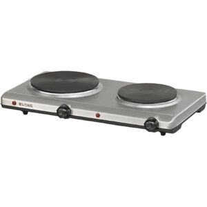 Eltac Dvojitá plotýnka DK 29 – 2 litinové topné desky, plynule nastavitelná, ochrana proti přehřátí, 2500 W, nerezová ocel, 49,6 cm Eltac Dvojitá plotýnka DK 29 – 2 litinové topné desky, plynule nastavitelná, ochrana proti přehřátí, 2500 W, nerezová ocel, 49,6 cm