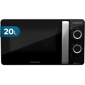 Cecotec Microondas ProClean 3050, kapacita 20 litrů, povrchová úprava Ready2Clean, výkon 700 W, 6 funkčních stupňů, 30minutový časovač, režim rozmrazování, barva: černá-stříbrná Cecotec Microondas ProClean 3050, kapacita 20 litrů, povrchová úprava Ready2Clean, výkon 700 W, 6 funkčních stupňů, 30minutový časovač, režim rozmrazování, barva: černá-stříbrná