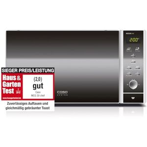Caso MCG30 chef 3 v 1 mikrovlnná trouba s grilem a horkým vzduchem 2200 W funkce trouby 110 200 °C, 30 l, otočný talíř Ø 31,5 cm, nerezová ocel zrcadlová Caso MCG30 chef 3 v 1 mikrovlnná trouba s grilem a horkým vzduchem 2200 W funkce trouby 110 200 °C, 30 l, otočný talíř Ø 31,5 cm, nerezová ocel zrcadlová