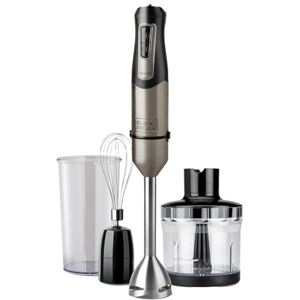 Black & Decker BXHBA1000E – tyčový mixér 3 v 1 1000 W 20 rychlostí + turbo ochrana proti postříkání odměrka sekáček černý a ušlechtilá ocel Black & Decker BXHBA1000E – tyčový mixér 3 v 1 1000 W 20 rychlostí + turbo ochrana proti postříkání odměrka sekáček černý a ušlechtilá ocel
