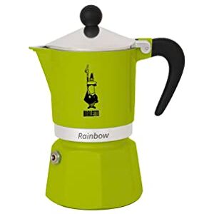 Bialetti 4973 Rainbow Caffettiera Colorata, Alluminio, Verde, 6 Tazze, zelená Bialetti 4973 Rainbow Caffettiera Colorata, Alluminio, Verde, 6 Tazze, zelená