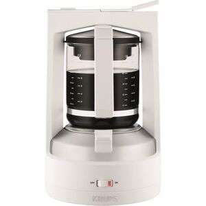 Krups Kávovar na překapávanou kávu T8, 850 W, kávovar s automatickým vypnutím, 8–12 šálků, 1l nádoba na vodu, osvětlený vypínač, bílý, KM4682 Krups Kávovar na překapávanou kávu T8, 850 W, kávovar s automatickým vypnutím, 8–12 šálků, 1l nádoba na vodu, osvětlený vypínač, bílý, KM4682