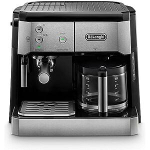 DeLonghi Kombinovaný kávovar BCO 421.S – kávovar se sítkem na espresso a funkcí kávovaru vč. trysky na napěnění mléka, skleněná konvice a systém vodního filtru, 1 l, ušlechtilá ocel/černá, single DeLonghi Kombinovaný kávovar BCO 421.S – kávovar se sítkem na espresso a funkcí kávovaru vč. trysky na napěnění mléka, skleněná konvice a systém vodního filtru, 1 l, ušlechtilá ocel/černá, single