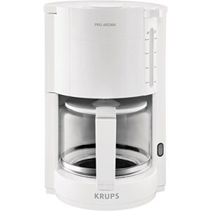 Krups Kávovar na překapávanou kávu ProAroma, skleněná konvice, funkce udržování teploty, automatické vypnutí, 10 šálků, 1050 W, bílá, F30901 Krups Kávovar na překapávanou kávu ProAroma, skleněná konvice, funkce udržování teploty, automatické vypnutí, 10 šálků, 1050 W, bílá, F30901