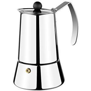 Monix Eterna Italský kávovar na 6 šálků, vhodný pro všechny typy kuchyně, ušlechtilá ocel, šedá, 10 cm Monix Eterna Italský kávovar na 6 šálků, vhodný pro všechny typy kuchyně, ušlechtilá ocel, šedá, 10 cm