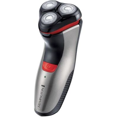 Remington Pánský rotační holicí strojek, mokré a suché, stříbrný a červený Remington Pánský rotační holicí strojek, mokré a suché, stříbrný a červený