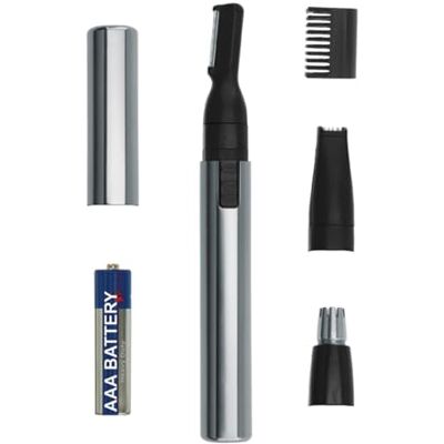 Wahl Micro Groomsman, 3 v 1, přesný zastřihovač uší, nosu a obličeje, rotující zastřihovač chloupků v nosu/uších, na baterie, trvanlivé omyvatelné nástavce Wahl Micro Groomsman, 3 v 1, přesný zastřihovač uší, nosu a obličeje, rotující zastřihovač chloupků v nosu/uších, na baterie, trvanlivé omyvatelné nástavce