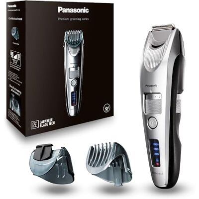 Panasonic ER-SB60-S803 zastřihovač vousů pro muže, přenosný, vodotěsný zastřihovač vlasů, 20 délek, 2 nástavce, přesný zastřihovač, bezdrátový a kabelový provoz, nabíjecí stanice, stříbrný Panasonic ER-SB60-S803 zastřihovač vousů pro muže, přenosný, vodotěsný zastřihovač vlasů, 20 délek, 2 nástavce, přesný zastřihovač, bezdrátový a kabelový provoz, nabíjecí stanice, stříbrný