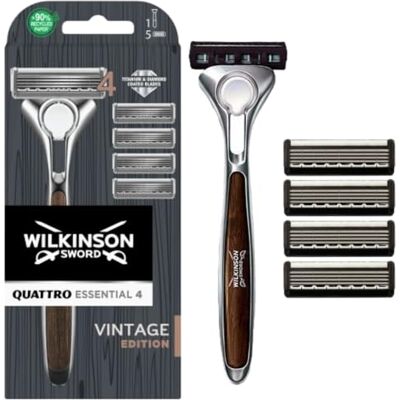 Wilkinson Sword Quattro pánský holicí strojek Vintage Edition pro klasický a kvalitní zážitek z holení Wilkinson Sword Quattro pánský holicí strojek Vintage Edition pro klasický a kvalitní zážitek z holení