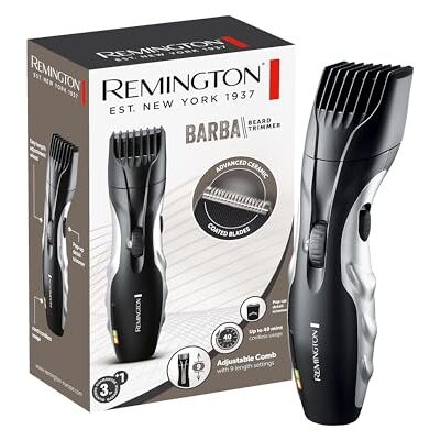 Remington Barba zastřihovač vousů MB320C pro muže s keramickými noži a nastavitelným hřebenem zastřihovače vousů pro různé délky Remington Barba zastřihovač vousů MB320C pro muže s keramickými noži a nastavitelným hřebenem zastřihovače vousů pro různé délky