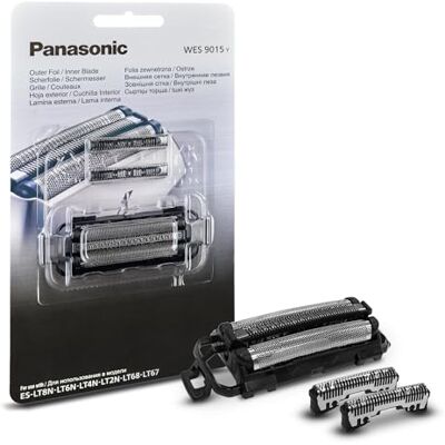 Panasonic Náhradní břity WES9015Y1361 pro elektrický holicí strojek ES-LT6N, ES-LT4N, ES-LT2N, ES-LT68 a ES-LT67, kombinované balení, systém se 3 čepelemi, pokročilá japonská ušlechtilá ocel, Panasonic Náhradní břity WES9015Y1361 pro elektrický holicí strojek ES-LT6N, ES-LT4N, ES-LT2N, ES-LT68 a ES-LT67, kombinované balení, systém se 3 čepelemi, pokročilá japonská ušlechtilá ocel,