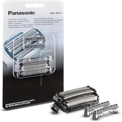 Panasonic Náhradní břity WES9027Y1361 pro elektrický holicí strojek ES-RF41, ES-RF31, ES-LF71, ES-LF51, kombinované balení, systém se 4 čepelemi, pokročilá japonská ušlechtilá ocel, vodotěsná Panasonic Náhradní břity WES9027Y1361 pro elektrický holicí strojek ES-RF41, ES-RF31, ES-LF71, ES-LF51, kombinované balení, systém se 4 čepelemi, pokročilá japonská ušlechtilá ocel, vodotěsná