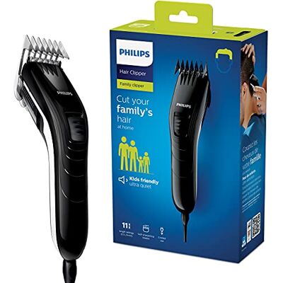 Philips Zastřihovač vlasů QC5115/15 s 11 přesnými nastaveními délky od 0,5 mm do 21 mm, samoostřící ocelové břity, napájení kabelem Philips Zastřihovač vlasů QC5115/15 s 11 přesnými nastaveními délky od 0,5 mm do 21 mm, samoostřící ocelové břity, napájení kabelem