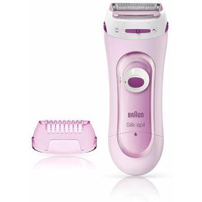 Braun Silk-épil Lady Shaver, bezdrátový dámský holicí strojek elektrický, elektrický holicí strojek a zastřihovač, dámský holicí strojek na intimní partie, na mokro i na sucho, 5100, růžový Braun Silk-épil Lady Shaver, bezdrátový dámský holicí strojek elektrický, elektrický holicí strojek a zastřihovač, dámský holicí strojek na intimní partie, na mokro i na sucho, 5100, růžový