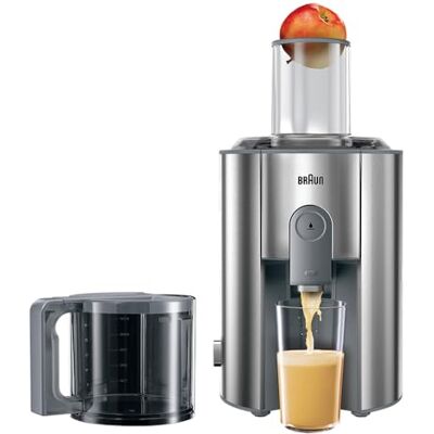 Braun De´Longhi J700 Multiquick 7 odšťavňovač vysoce výkonný odšťavňovací systém velká plnicí šachta (75 mm) inovativní systém proti odkapávání výkonný motor 1 000 W stříbrný Braun De´Longhi J700 Multiquick 7 odšťavňovač vysoce výkonný odšťavňovací systém velká plnicí šachta (75 mm) inovativní systém proti odkapávání výkonný motor 1 000 W stříbrný
