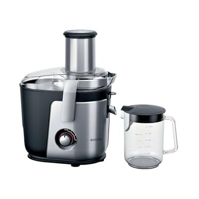 Bosch XXL odšťavňovač, na ovoce a zeleninu, velké množství, XXL plnicí šachta, rychlé, žádné předřezávání, nádoba na šťávu 1,25 l, snadné čištění, lze mýt v myčce, 1200 W, stříbrná, VitaJuice 4 Bosch XXL odšťavňovač, na ovoce a zeleninu, velké množství, XXL plnicí šachta, rychlé, žádné předřezávání, nádoba na šťávu 1,25 l, snadné čištění, lze mýt v myčce, 1200 W, stříbrná, VitaJuice 4