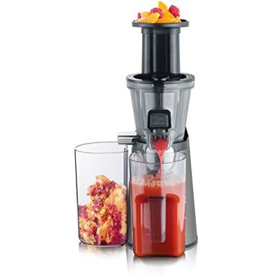 Severin ES 3571 Slow Juicer (150 W, včetně příslušenství Frozen Fruits) kovově šedá / černá / nerezová ocel Severin ES 3571 Slow Juicer (150 W, včetně příslušenství Frozen Fruits) kovově šedá / černá / nerezová ocel