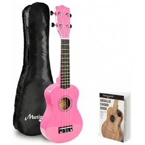 Martin Smith 21palcová startovací sada na sopránové ukulele, růžová, akustická 4strunná ukulele pro děti a dospělé s taškou a akkordovou knihou Martin Smith 21palcová startovací sada na sopránové ukulele, růžová, akustická 4strunná ukulele pro děti a dospělé s taškou a akkordovou knihou