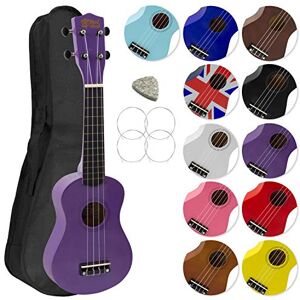 Mad About Sopránové ukulele SU8 PU ve fialové barvě s gigbagem, trsátkem a náhradními strunami – skvělé pro školy a začátečníky Mad About Sopránové ukulele SU8 PU ve fialové barvě s gigbagem, trsátkem a náhradními strunami – skvělé pro školy a začátečníky