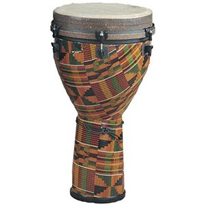 Remo World Percussion Djembe Key-Tuned – Acousticon Kessel – SKYNDEEP Fiberskyn 3 Fell – Kinte Kloth Finish – 12 x 24" – DJ-0012-PM Remo World Percussion Djembe Key-Tuned – Acousticon Kessel – SKYNDEEP Fiberskyn 3 Fell – Kinte Kloth Finish – 12 x 24" – DJ-0012-PM