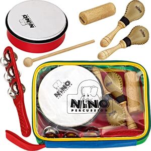 Nino Percussion NINOSET1 bicí sortiment šestidílný s barevnou designovou taškou Nino Percussion NINOSET1 bicí sortiment šestidílný s barevnou designovou taškou