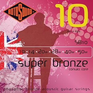 ROTOSOUND SB Super Bronzová piano string akustická kytara, fosfor bronzová sada extra Light 10-50 SB10 ROTOSOUND SB Super Bronzová piano string akustická kytara, fosfor bronzová sada extra Light 10-50 SB10