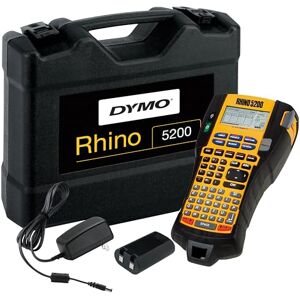 Dymo Rhino 5200 přenosný průmyslový popisovací přístroj ABC klávesnice a LCD displej stabilní plastový kryt s integrovanými gumovými tlumiči pogumovaná tlačítka s 11 funkcemi Dymo Rhino 5200 přenosný průmyslový popisovací přístroj ABC klávesnice a LCD displej stabilní plastový kryt s integrovanými gumovými tlumiči pogumovaná tlačítka s 11 funkcemi