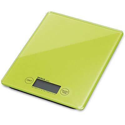 MAUL Písmenní váha Gloss 16,5 x 17 cm váha zatížitelná do 5 kg Moderní kuchyňská váha se skleněným povrchem automatická nulová poloha a automatické vypínání včetně baterií světle zelená Batterie inklusive, 1-g-Schritte für genaue Post, Tara fü MAUL Písmenní váha Gloss 16,5 x 17 cm váha zatížitelná do 5 kg Moderní kuchyňská váha se skleněným povrchem automatická nulová poloha a automatické vypínání včetně baterií světle zelená Batterie inklusive, 1-g-Schritte für genaue Post, Tara fü