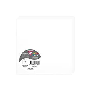 Clairefontaine 2816C Packung (mit 25 Doppelkarten Pollen, Gefaltet, 135 x 135 mm) 210g, weiss Clairefontaine 2816C Packung (mit 25 Doppelkarten Pollen, Gefaltet, 135 x 135 mm) 210g, weiss