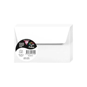 Clairefontaine 5431C – balení s 20 obálkami pylu, 90 × 140 mm, 120 g, ideální pro pozvánky a korespondenci, bílá, 1 balení Clairefontaine 5431C – balení s 20 obálkami pylu, 90 × 140 mm, 120 g, ideální pro pozvánky a korespondenci, bílá, 1 balení