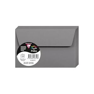 Clairefontaine 5631C balení s 20 obálkami pylu, samolepicí, 9 x 14 cm, 120 g, kovově šedá, ideální pro vaše pozvánky a korespondenci, 1 balení Clairefontaine 5631C balení s 20 obálkami pylu, samolepicí, 9 x 14 cm, 120 g, kovově šedá, ideální pro vaše pozvánky a korespondenci, 1 balení